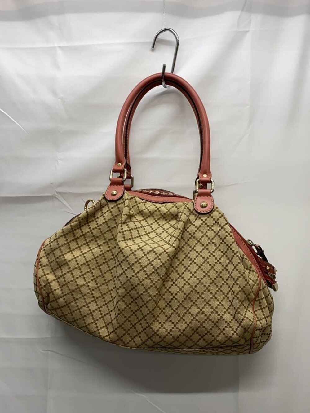 Gucci brown Sukey Diamante beige canvas handbag Brown Tan